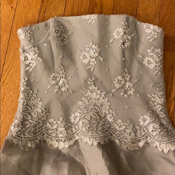 Beaded gray gown - Picture 2 of 4